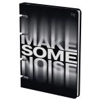 Тетрадь на кольцах А5, 120л., BG "Make noise", картон, soft-touch ламинация