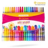 Карандаши восковые Crown "ArtStory", 20цв., выкручивающийся стержень, ПВХ, европодвес