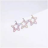 Скрепки фигурные 25мм, MESHU "Stars", 6шт., пакет с европодвесом