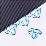 Скрепки фигурные 25мм, MESHU "Diamonds", 6шт., пакет с европодвесом