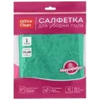Салфетка для мытья пола OfficeClean "Премиум", зеленая, микрофибра, 50*60см, индивид. упаковка