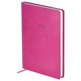 Ежедневник датированный 2026г., А6, 176л., твердый переплет, кожзам, BG "Winner. Fuchsia", фуксия