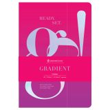 Тетрадь 40л., А5, клетка на сшивке Greenwich Line "Gradient", "софт-тач" ламинация, тиснение фольгой, тон. блок 80г/м2