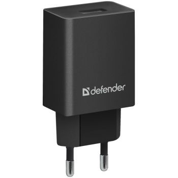 Зарядное устройство сетевое Defender EPA-10, 1*USB, 2.1А output, пакет, черный Зарядное устройство сетевое Defender EPA-10, 1*USB, 2.1А output, пакет, черный