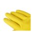 Перчатки резиновые хозяйственные OfficeClean Стандарт, прочные, разм. L, желтые, пакет с европодвесом