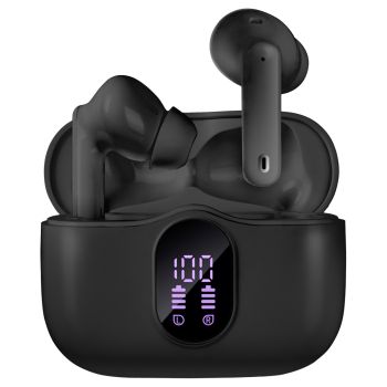 Наушники с микрофоном беспроводные Sven E-315B, TWS Bluetooth, разъем Type-C, черный Наушники с микрофоном беспроводные Sven E-315B, TWS Bluetooth, разъем Type-C, черный