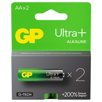 Батарейка GP Ultra Plus G-Tech AA (LR6) 15AUP алкалиновая, BC2 Батарейка GP Ultra Plus G-Tech AA (LR6) 15AUP алкалиновая, BC2