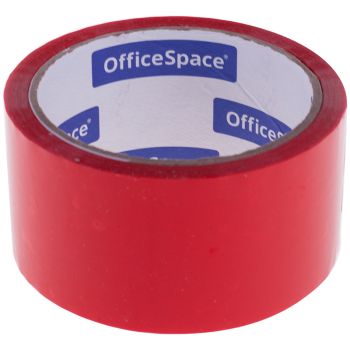 Клейкая лента упаковочная OfficeSpace, 48мм*40м, 45мкм, красная, ШК Клейкая лента упаковочная OfficeSpace, 48мм*40м, 45мкм, красная, ШК