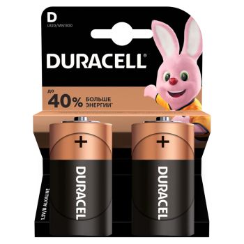 Батарейка Duracell Basic D (LR20) алкалиновая, 2BL Батарейка Duracell Basic D (LR20) алкалиновая, 2BL