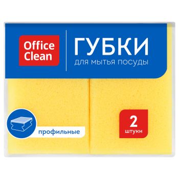 Губки для посуды OfficeClean, поролон с абразивным слоем, профильные, 9,6*6,4*4,2см, 2шт. Губки для посуды OfficeClean, поролон с абразивным слоем, профильные, 9,6*6,4*4,2см, 2шт.