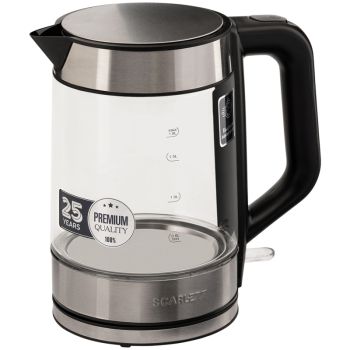 Чайник электрический Scarlett SC-EK27G101, 1,8л, 2200Вт, с подсветкой, стекло/пластик Чайник электрический Scarlett SC-EK27G101, 1,8л, 2200Вт, с подсветкой, стекло/пластик