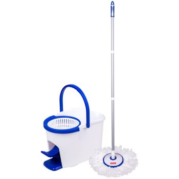 Набор для уборки OfficeClean Professional ведро 5л с отжимом и педалью, швабра с круглой насадкой Набор для уборки OfficeClean Professional ведро 5л с отжимом и педалью, швабра с круглой насадкой