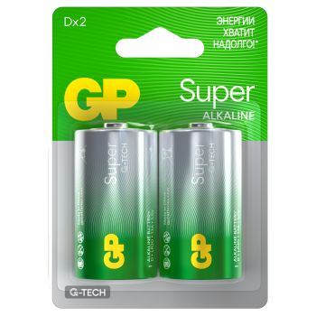 Батарейка GP Super G-Tech D (LR20) 13A алкалиновая, BC2 Батарейка GP Super G-Tech D (LR20) 13A алкалиновая, BC2