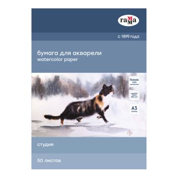 Папка для акварели, 50л., А3, Гамма Папка для акварели, 50л., А3, Гамма