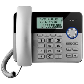 Телефон проводной Texet TX-259, ЖК дисплей, ускоренный набор, черный-серебристый Телефон проводной Texet TX-259, ЖК дисплей, ускоренный набор, черный-серебристый