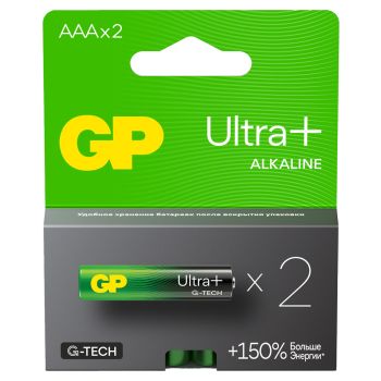 Батарейка GP Ultra Plus G-Tech AAA (LR03) 24AUP алкалиновая, BC2 Батарейка GP Ultra Plus G-Tech AAA (LR03) 24AUP алкалиновая, BC2