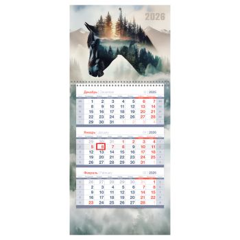Календарь квартальный 1 бл. на 1 гр., 195*445 мм BG Mini premium Календарь квартальный 1 бл. на 1 гр., 195*445 мм BG Mini premium