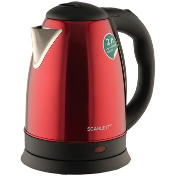 Чайник электрический Scarlett SC-EK21S76, 2л, 1800Вт, нержавеющая сталь, красный Чайник электрический Scarlett SC-EK21S76, 2л, 1800Вт, нержавеющая сталь, красный