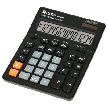 Калькулятор настольный Eleven SDC-554S, 14 разрядов, двойное питание, 155*205*36мм, черный Калькулятор настольный Eleven SDC-554S, 14 разрядов, двойное питание, 155*205*36мм, черный