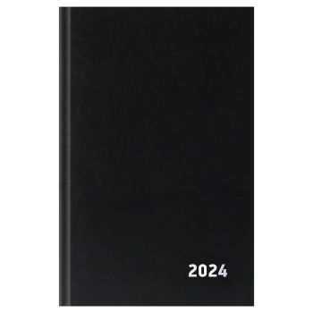 Ежедневник датированный 2024г., А5, 168л., бумвинил, OfficeSpace, черный Ежедневник датированный 2024г., А5, 168л., бумвинил, OfficeSpace, черный