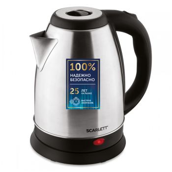 Чайник электрический Scarlett SC-EK21S51, 1,8л, 1600Вт, нержавеющая сталь Чайник электрический Scarlett SC-EK21S51, 1,8л, 1600Вт, нержавеющая сталь