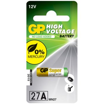 Батарейка GP MN27 (27AF) 12V алкалиновая, BC1 Батарейка GP MN27 (27AF) 12V алкалиновая, BC1