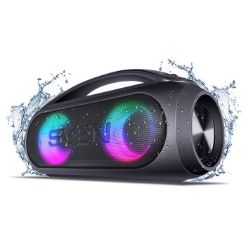 Колонка портативная Sven PS-380, 40W, Bluetooth, FM, USB, защита от воды, подсветка, черный Колонка портативная Sven PS-380, 40W, Bluetooth, FM, USB, защита от воды, подсветка, черный
