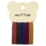 Резинки для волос MESHU, темные ассорти, 20шт., диаметр 4,5см, европодвес