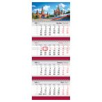 Календарь квартальный 4 бл. на 4 гр., 295*755 мм BG Business "Россия", с бегунком, 2026г.