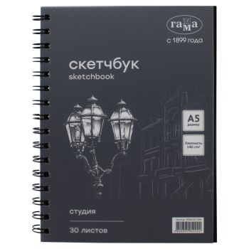 Альбом для графики, 30л., А5, на спирали Гамма Альбом для графики, 30л., А5, на спирали Гамма