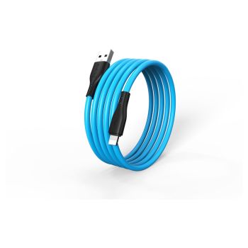 Кабель Smartbuy S21, USB - Lightning, для Apple, резиновая оплетка, 2,4A output, 1м, синий Кабель Smartbuy S21, USB - Lightning, для Apple, резиновая оплетка, 2,4A output, 1м, синий