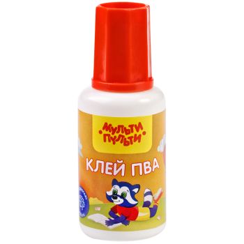Клей ПВА Мульти-Пульти, 20г, с кисточкой Клей ПВА Мульти-Пульти, 20г, с кисточкой