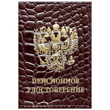 Обложка для пенсионного удостоверения OfficeSpace экокожа, коричневый Обложка для пенсионного удостоверения OfficeSpace экокожа, коричневый