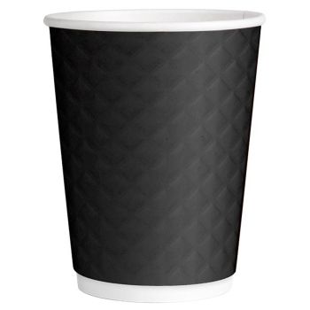 Стаканы одноразовые OfficeClean 250мл, набор 33шт., бумажные двухслойные, Waffle черные, хол/гор Стаканы одноразовые OfficeClean 250мл, набор 33шт., бумажные двухслойные, Waffle черные, хол/гор