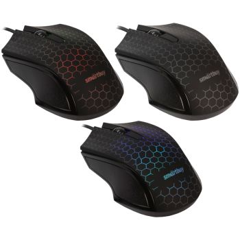 Мышь Smartbuy ONE 334, USB, с подсветкой, черный, 2btn+Roll Мышь Smartbuy ONE 334, USB, с подсветкой, черный, 2btn+Roll