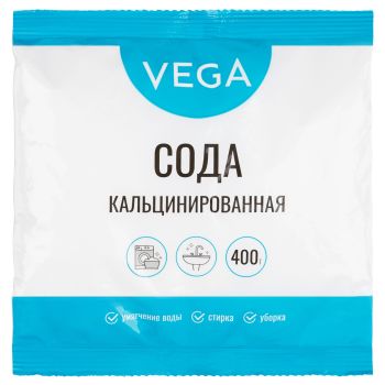 Сода кальцинированная, Vega, 400г, полиэтиленовый пакет Сода кальцинированная, Vega, 400г, полиэтиленовый пакет
